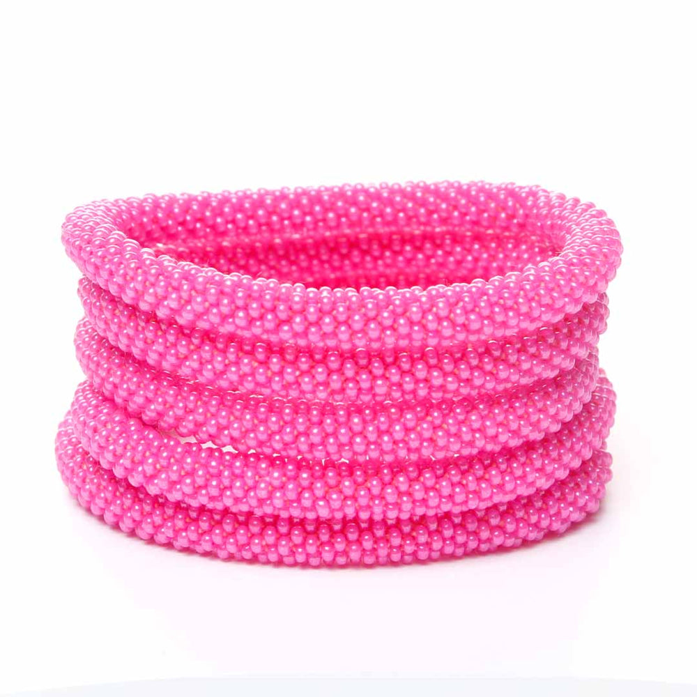 Hot Pink Flamingo Beaded Bracelet-2