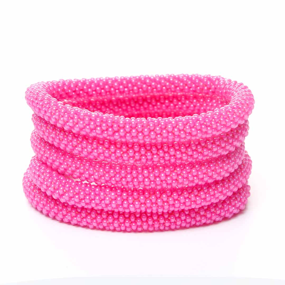Hot Pink Flamingo Beaded Bracelet-2