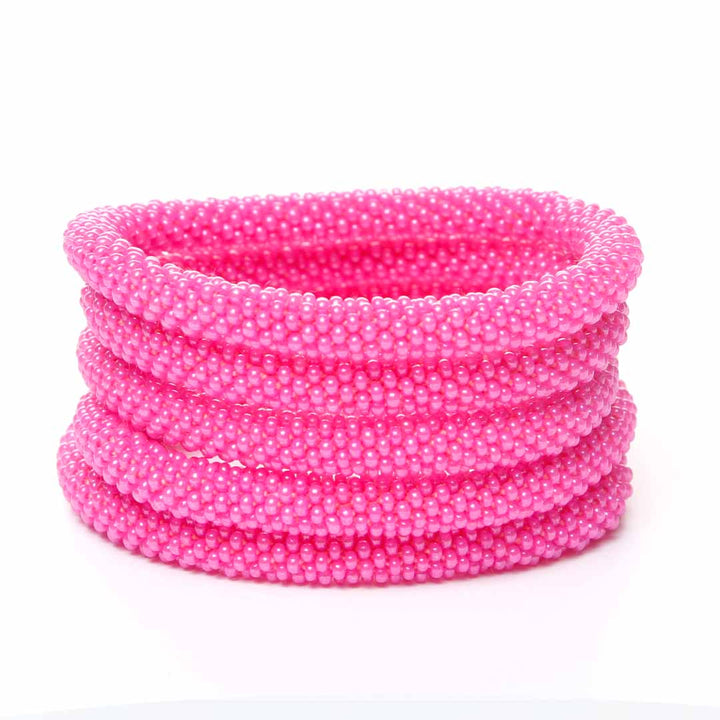 Hot Pink Flamingo Beaded Bracelet-2