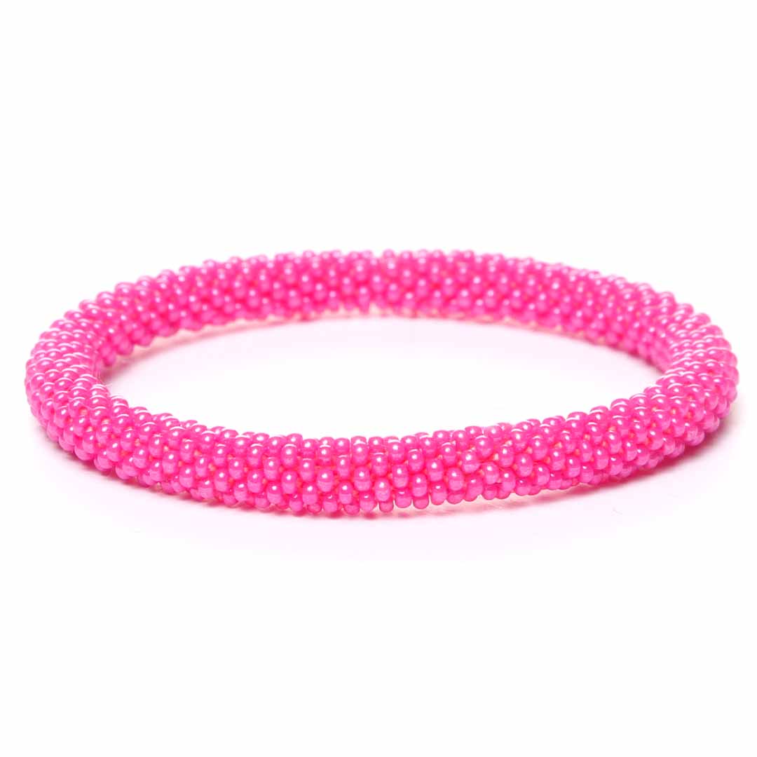 Hot Pink Flamingo Beaded Bracelet-1