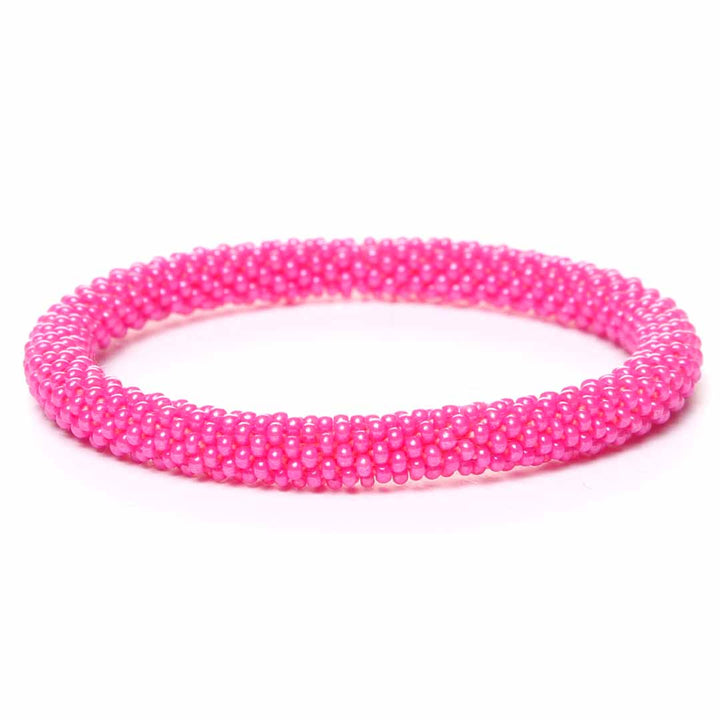 Hot Pink Flamingo Beaded Bracelet-1
