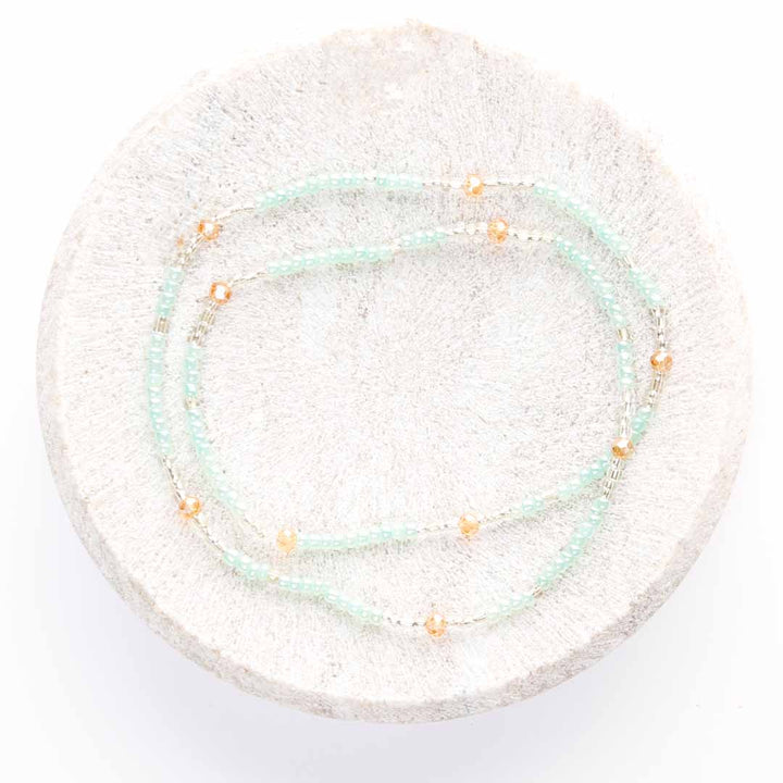 Iced Green Tea Beaded Anklet-3