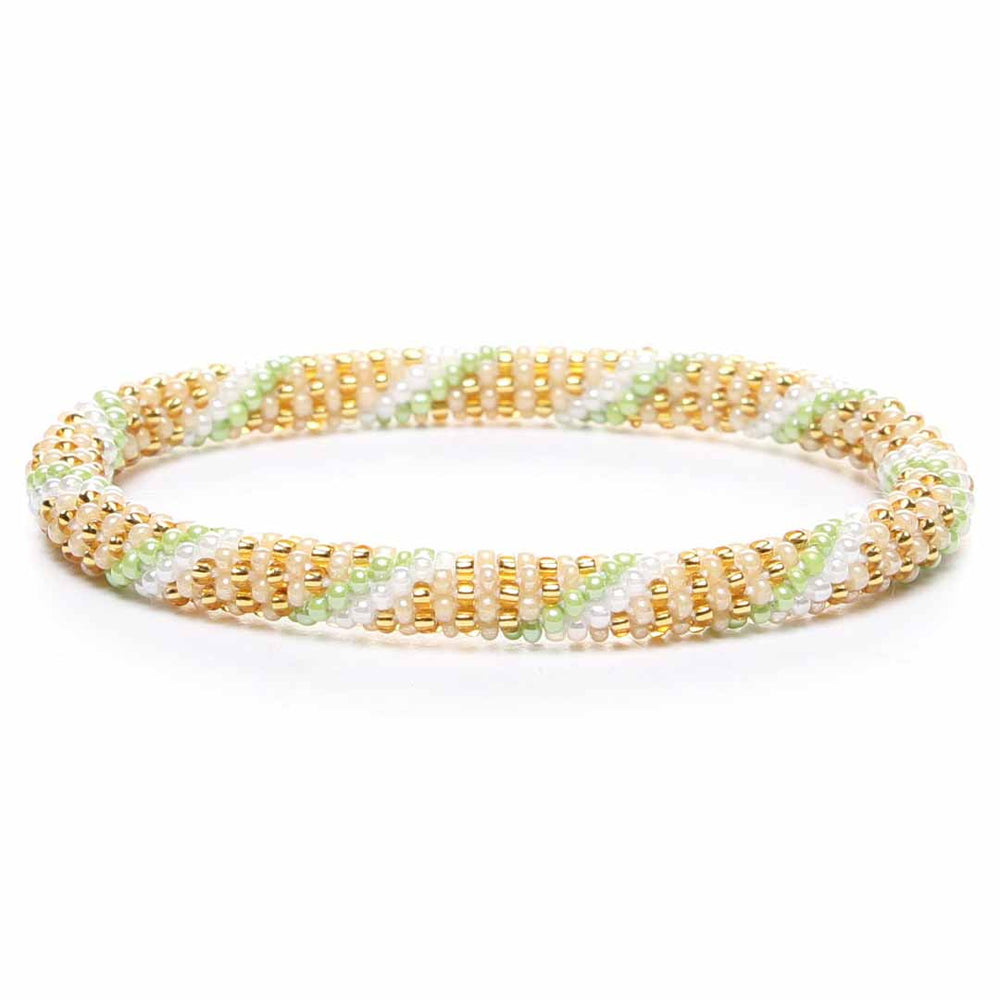 Iced Green Tea Twist Beaded Bracelet