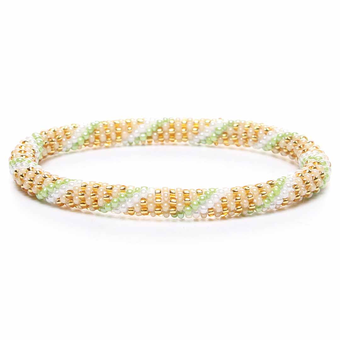 Iced Green Tea Twist Beaded Bracelet