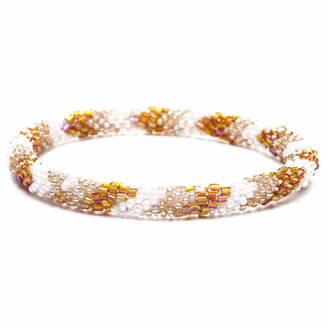 Iridescent Amber & Champagne Sparkles - 7"