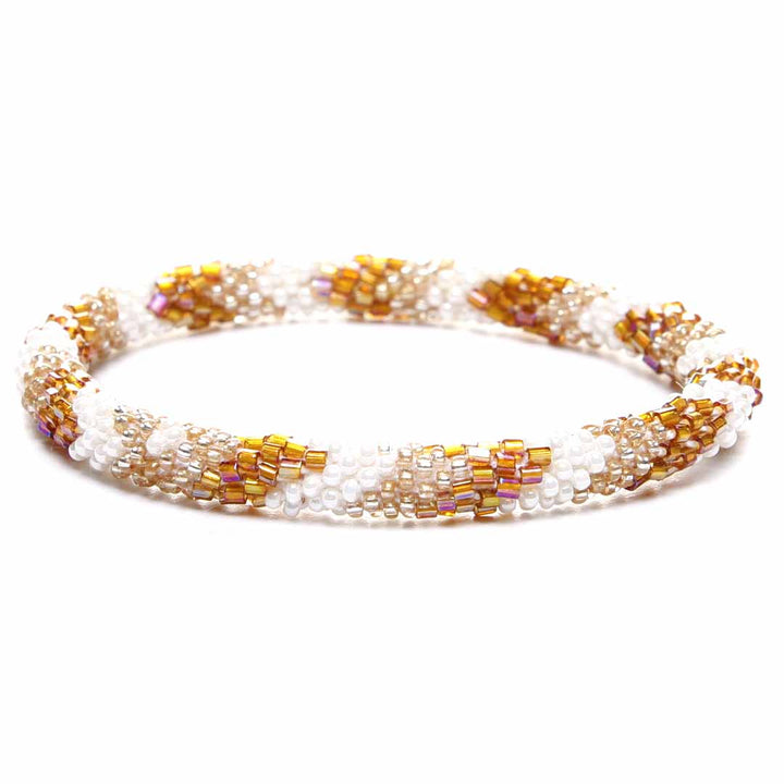 Iridescent Amber & Champagne Sparkles - 7"
