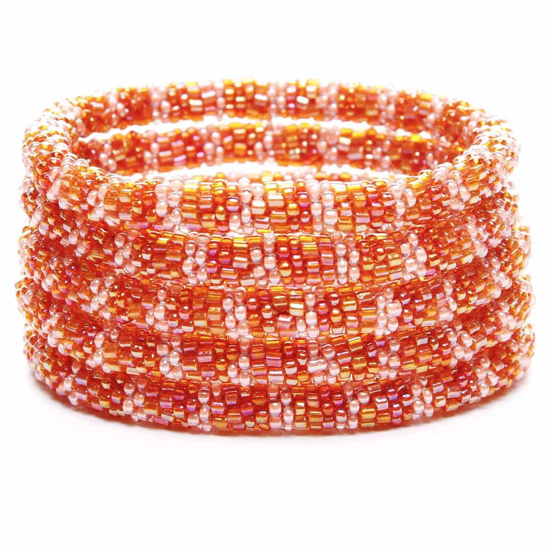Iridescent Coral Berry Stripe - 7"