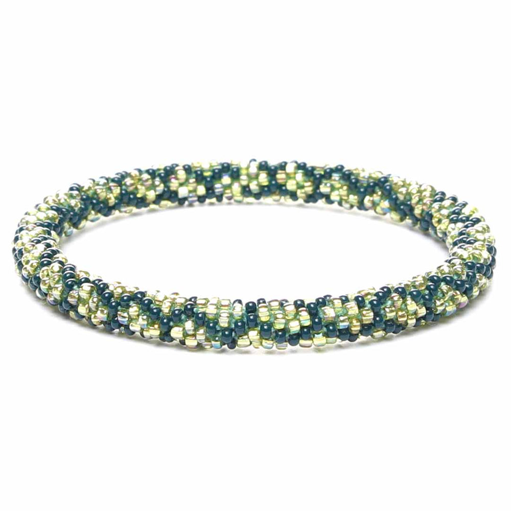 Iridescent Lime Grove Beaded Bracelet