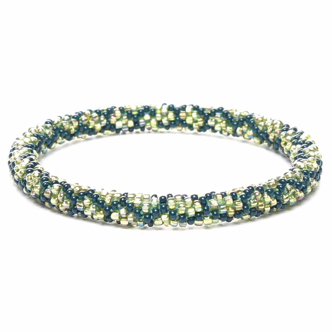 Iridescent Lime Grove Beaded Bracelet
