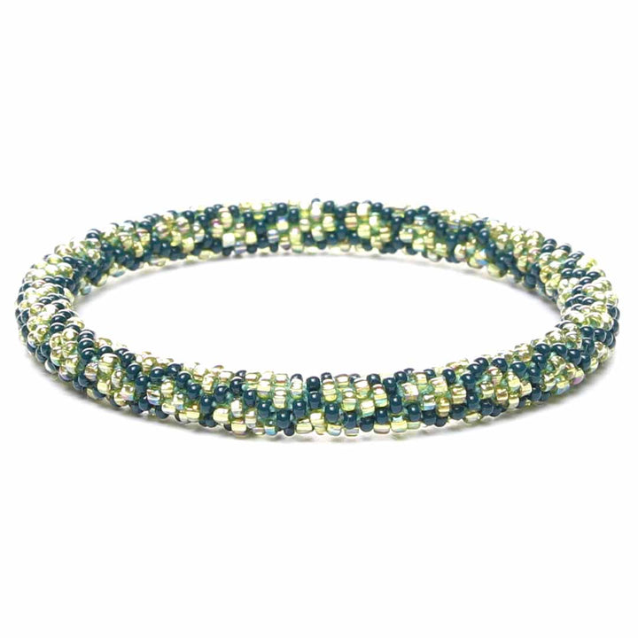 Iridescent Lime Grove Beaded Bracelet