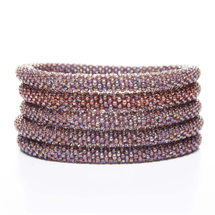 Iridescent Sand Beaded Bracelet stack