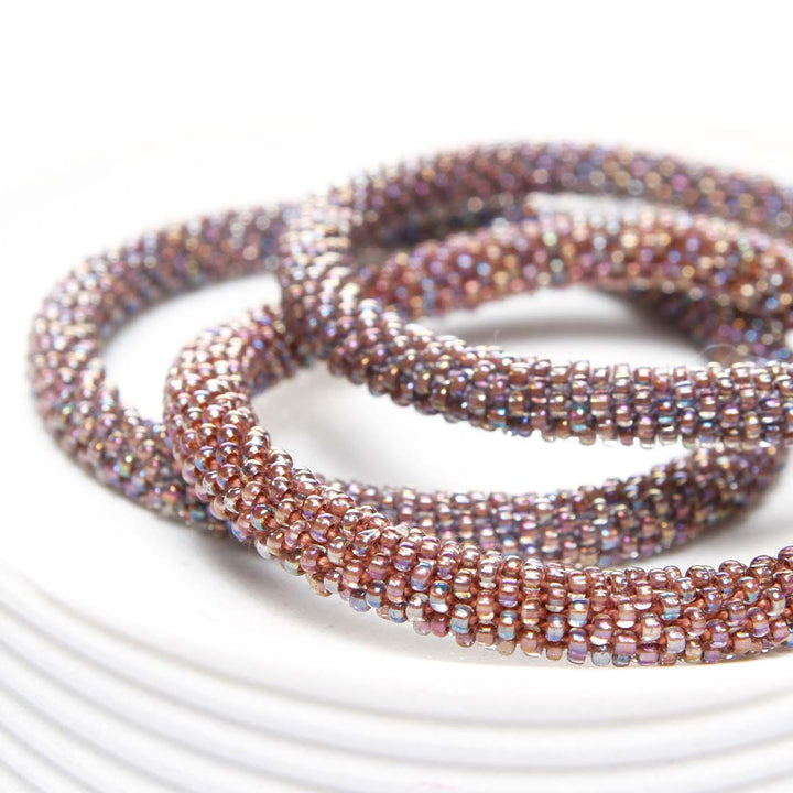 Iridescent Sand Beaded Bracelet Side