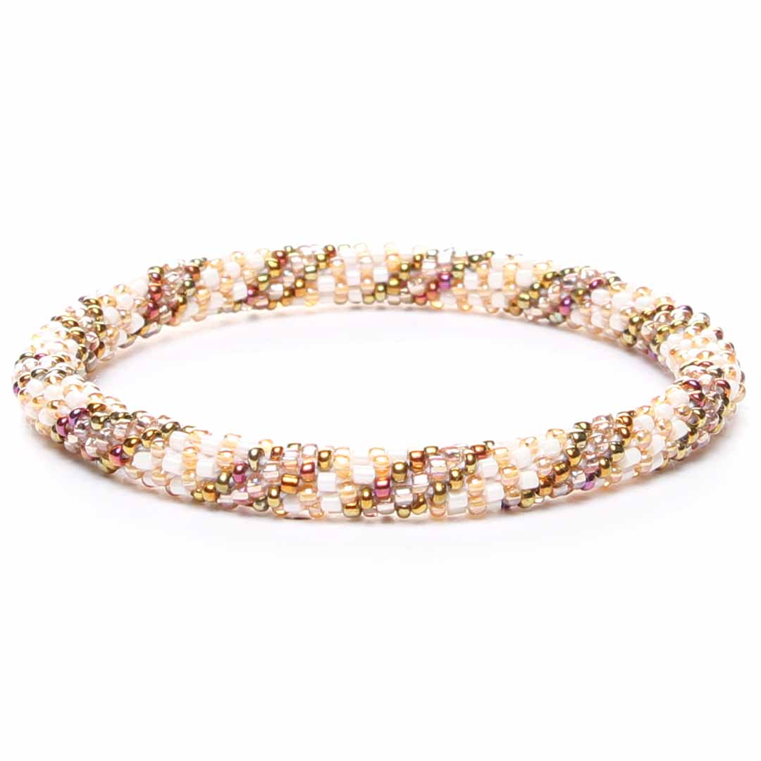 Ivory Sunrise Twist Beaded Bracelet-1