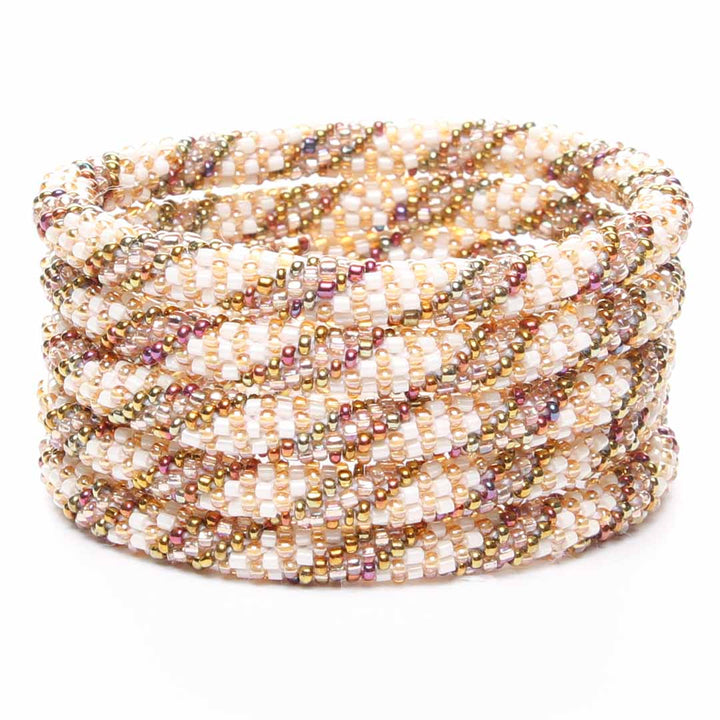 Ivory Sunrise Twist Beaded Bracelet-1 STack