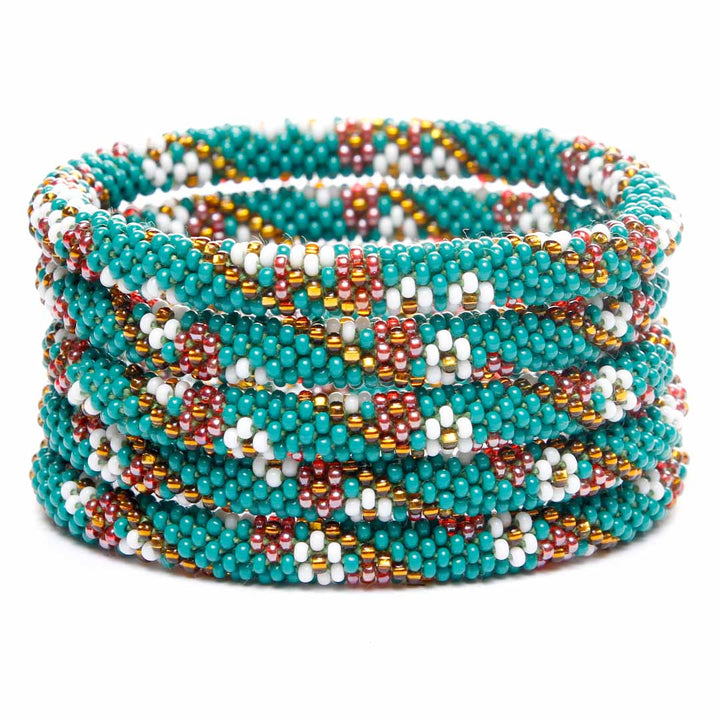 Jade Garden Bracelet - Seed Bead Jewelry Stack - Cana Capri