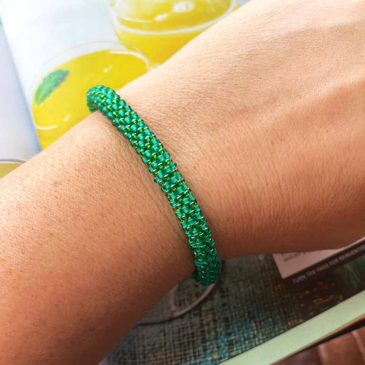 Frosted Jade Stripe - 7"