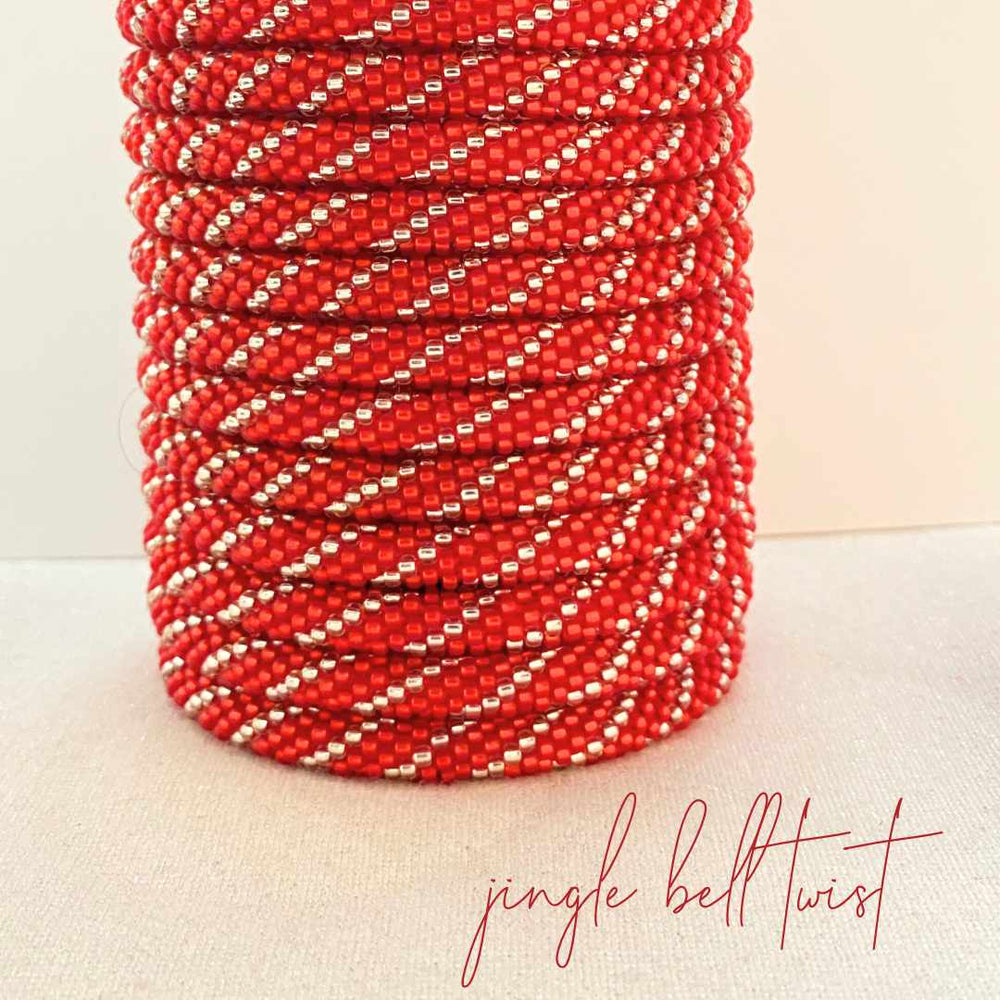 Jingle Bell Twist I Handmade Beaded Bracelets for Women -Stack