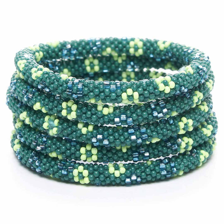 Jungle Blooms Beaded Bracelet STack