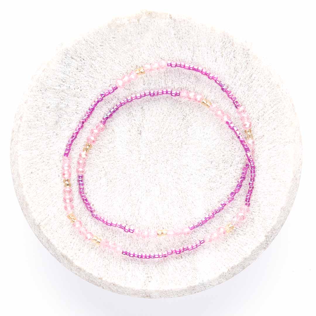 Lavender Blush Beaded Anklet-1