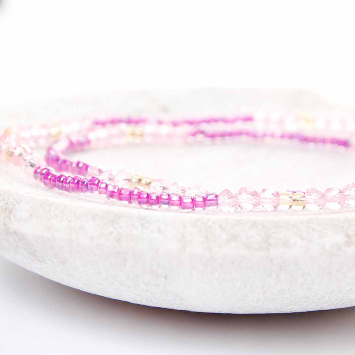 Lavender Blush Beaded Anklet-2