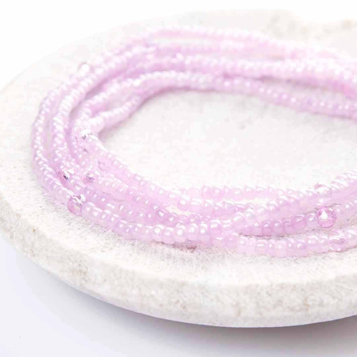 Lavender Pearl Beaded Ankle Bracelet - Handmade Artisan Jewelry - Stack - Cana Capri