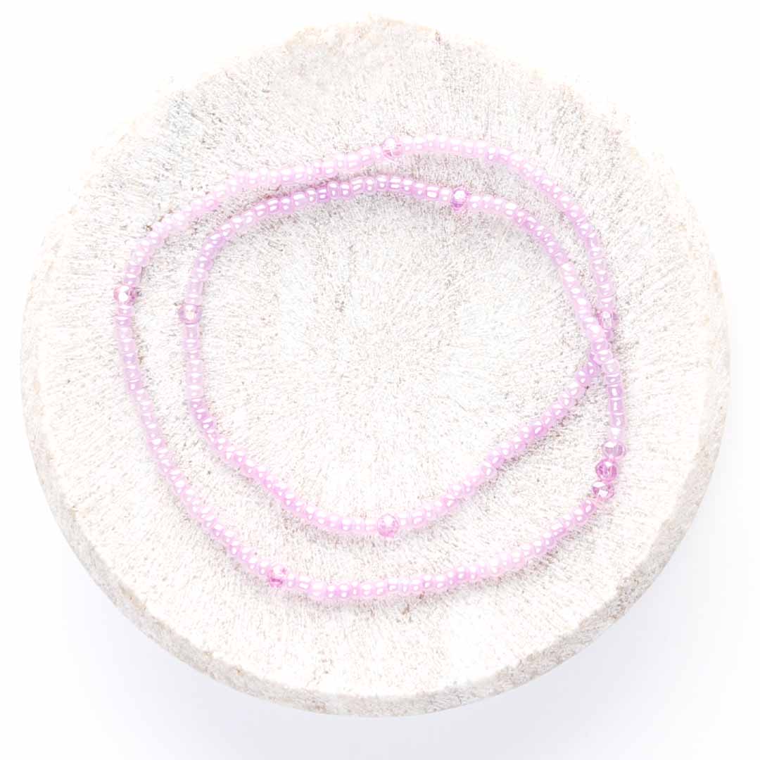 Lavender Pearl Beaded Anklet-1