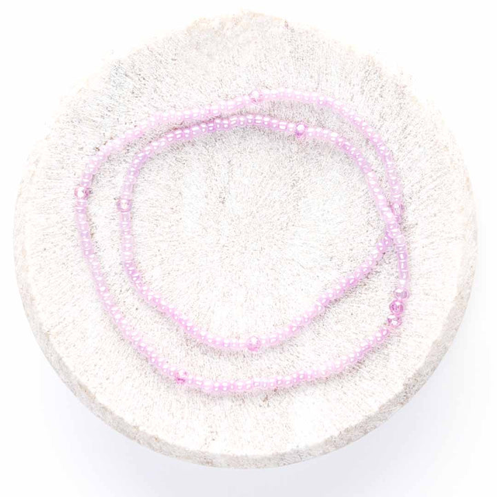 Lavender Pearl Beaded Anklet-1