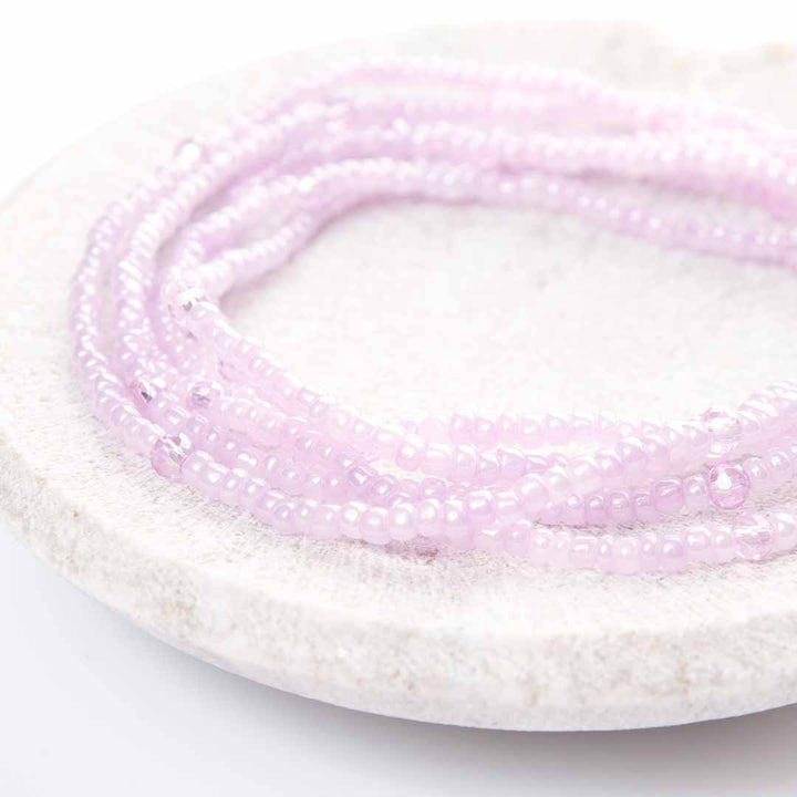 Lavender Pearl Beaded Anklet-3