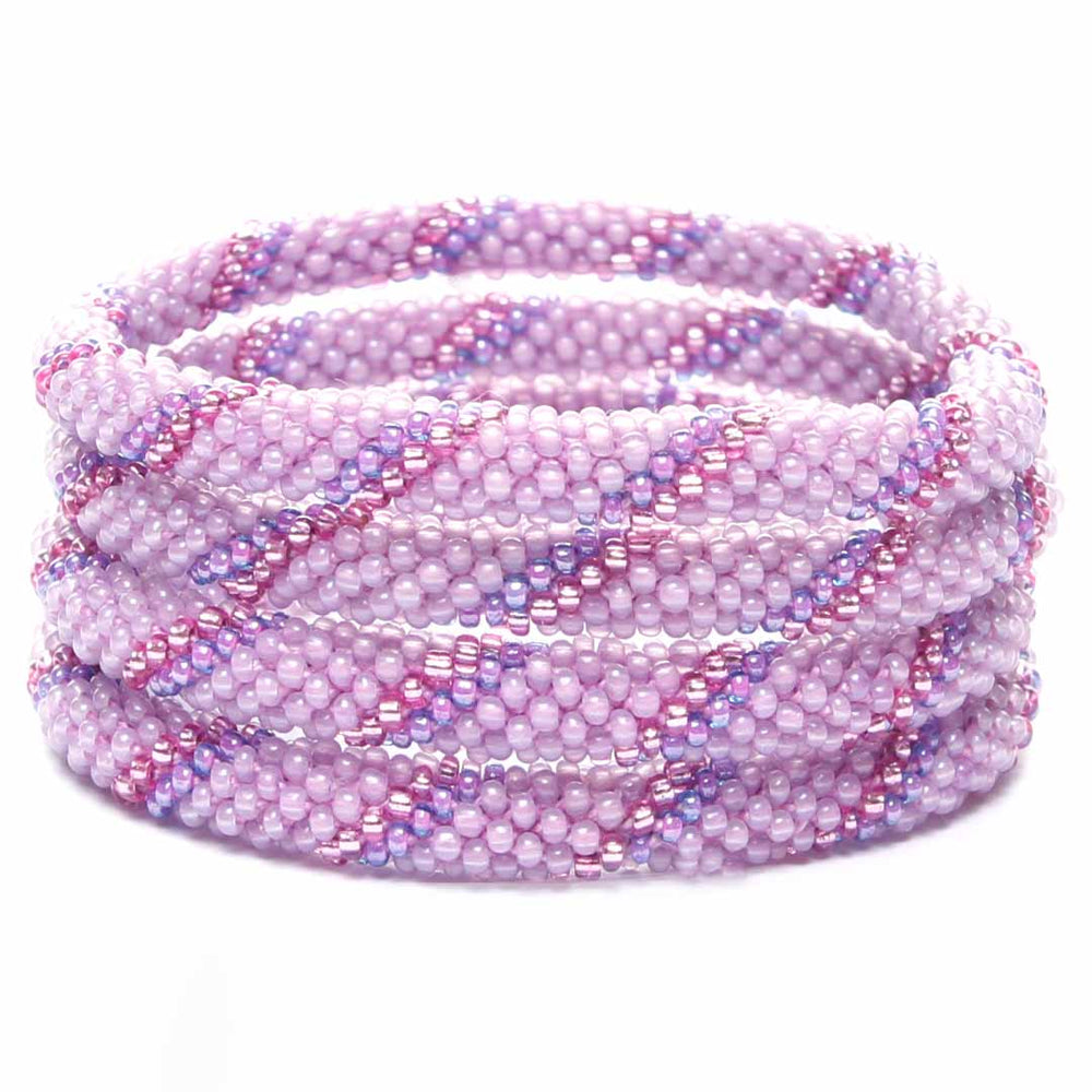 Lavender Twist Beaded Bracelet