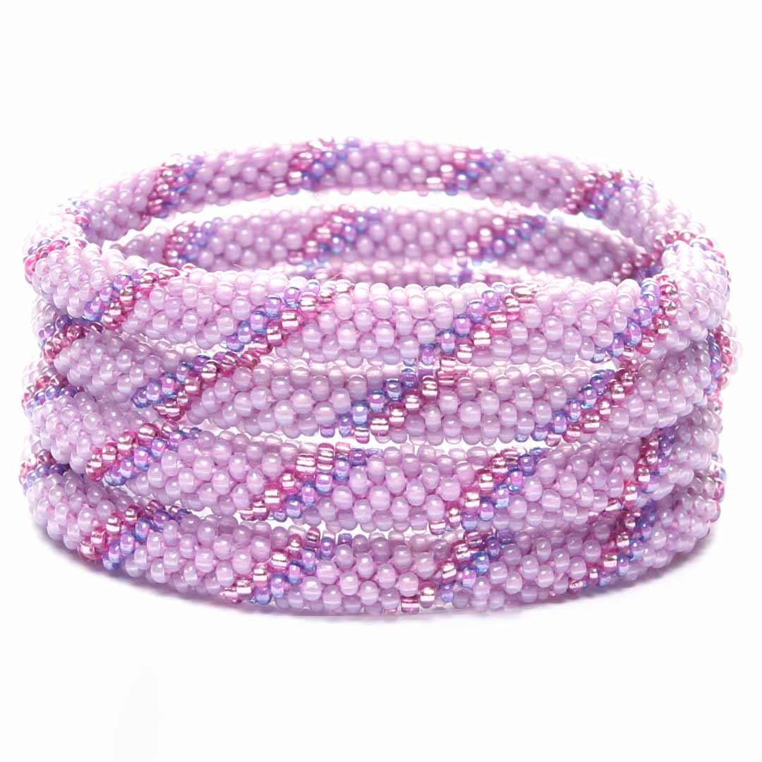 Lavender Twist Beaded Bracelet