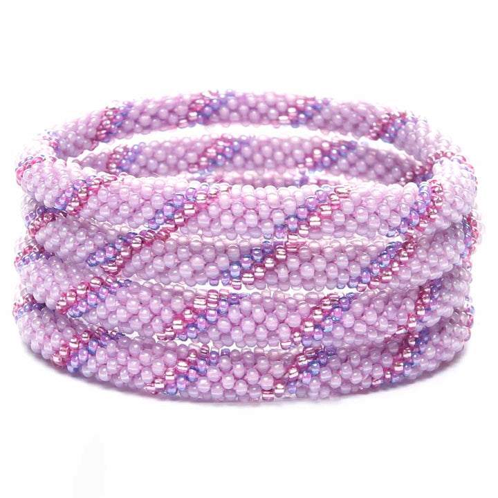 Lavender Twist Beaded Bracelet