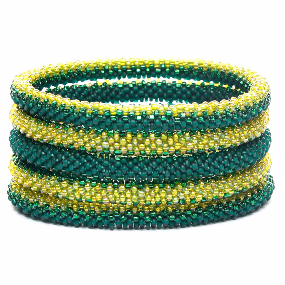 Lemon Lime Slushie Beaded Bracelet STack