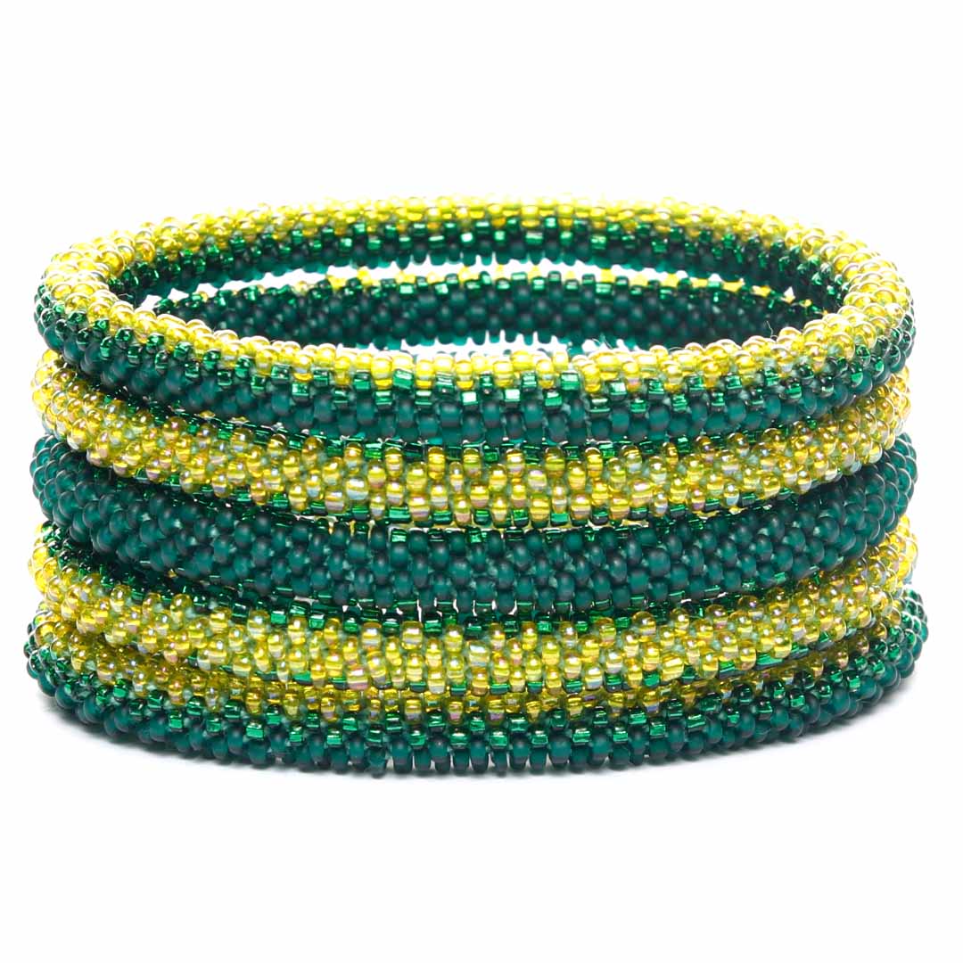 Lemon Lime Slushie Beaded Bracelet STack