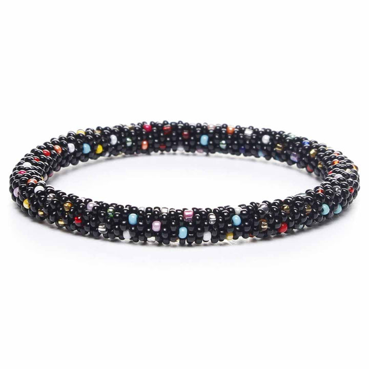 Licorice Sprinkles Beaded Bracelet 