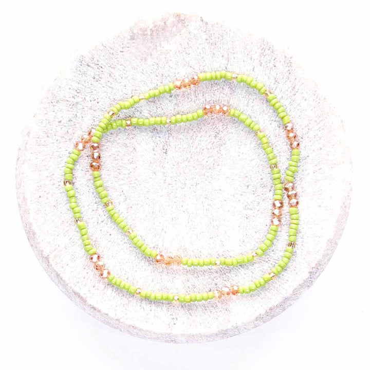 LimeSpritzerBeadedAnkleBracelet-HandmadeArtisanJewelry-TopView-CanaCapri.