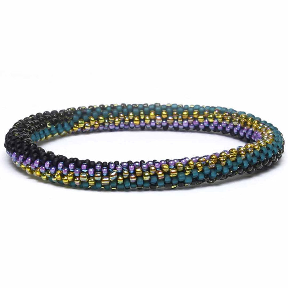 Mardi Gras Twist Beaded Bracelet