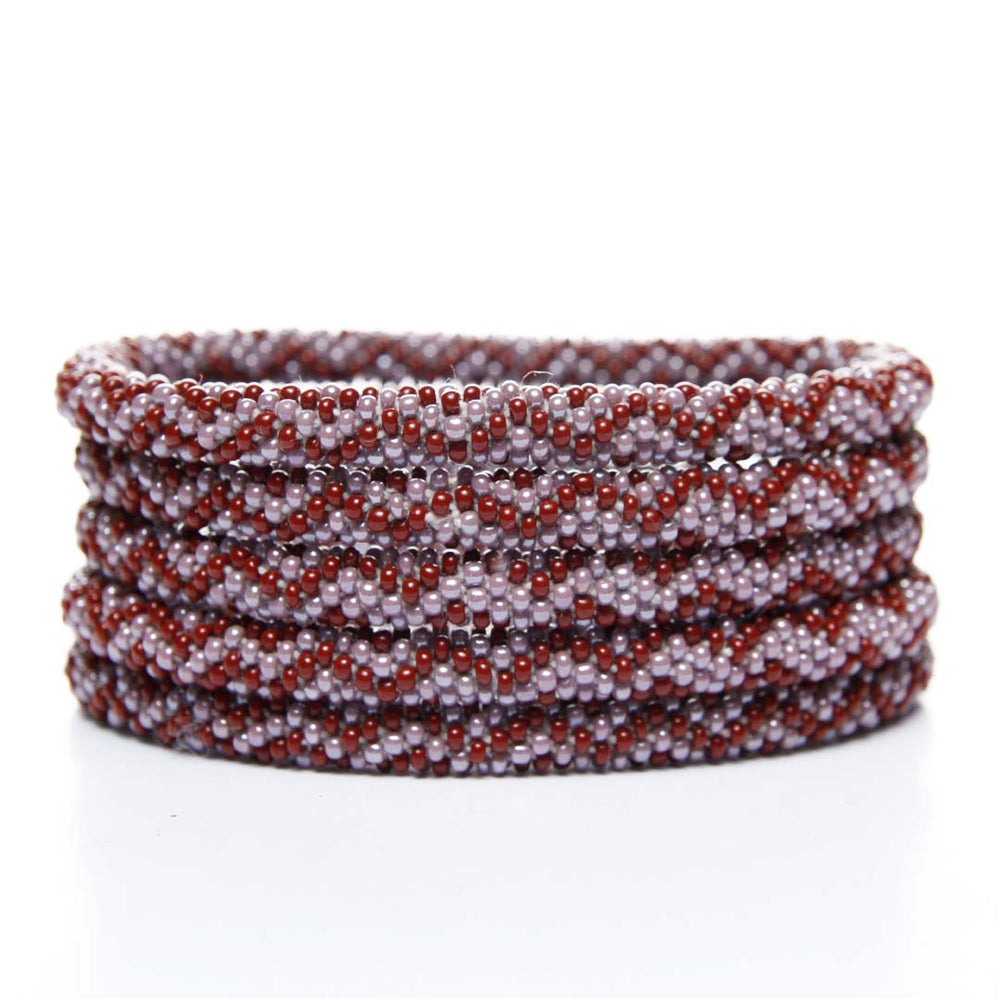 Maroon Ranch Beaded Bracelet stack