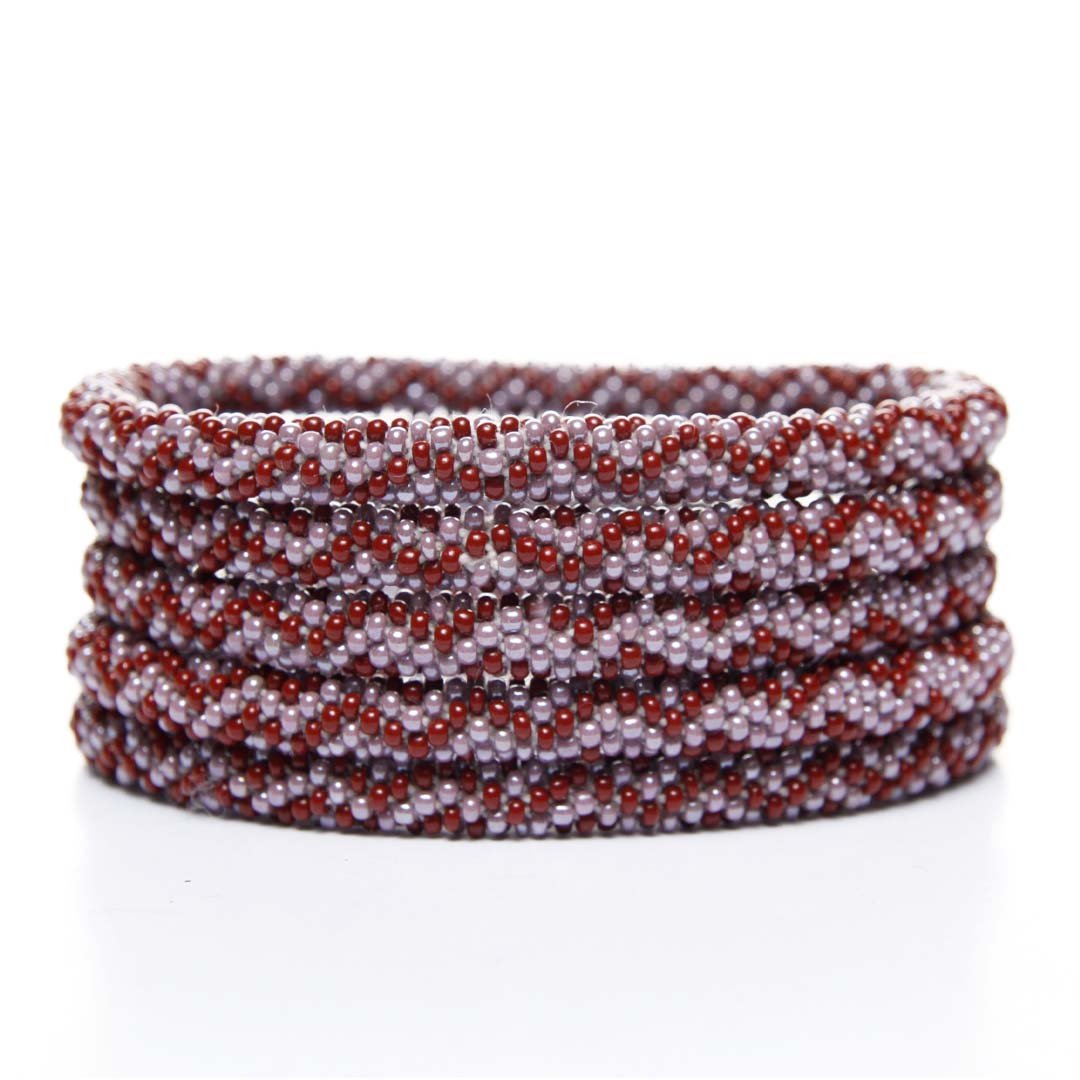 Maroon Ranch Beaded Bracelet stack