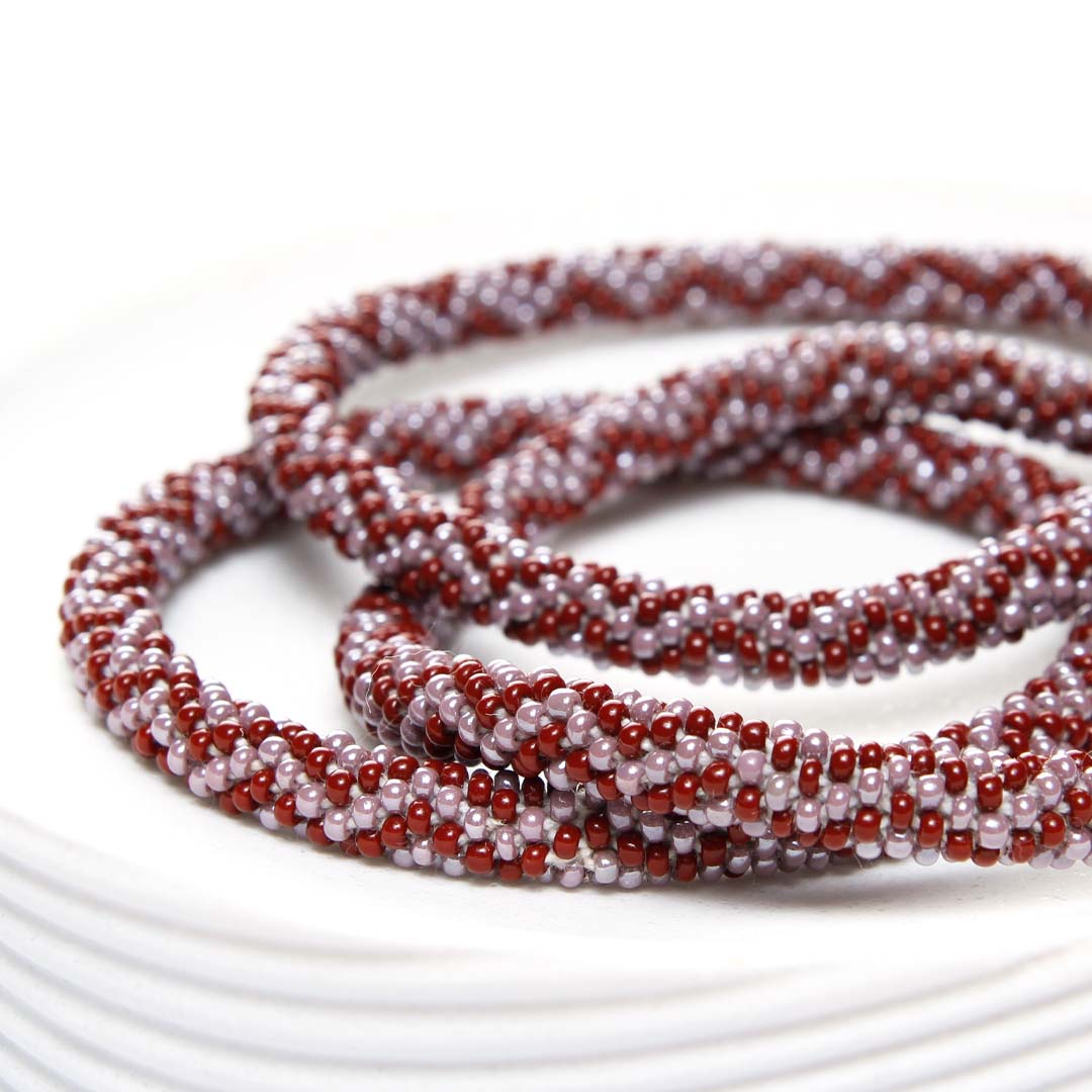 Maroon Ranch Beaded Bracelet Side