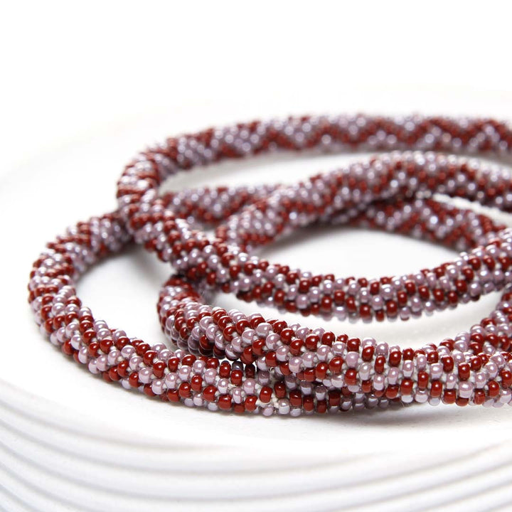 Maroon Ranch Beaded Bracelet Side