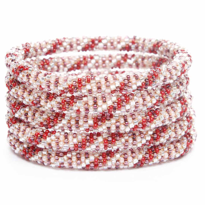 Merlot Blush Twist Bracelet - Seed Bead Jewelry Stack - Cana Capri