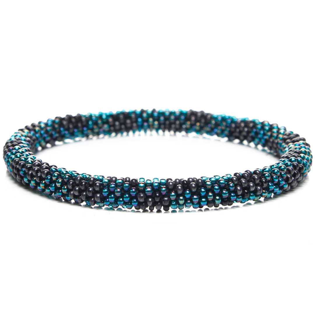 Midnight Blue Tides Handmade Beaded Glass Bead Bracelet Bracelets for Women Jewelry