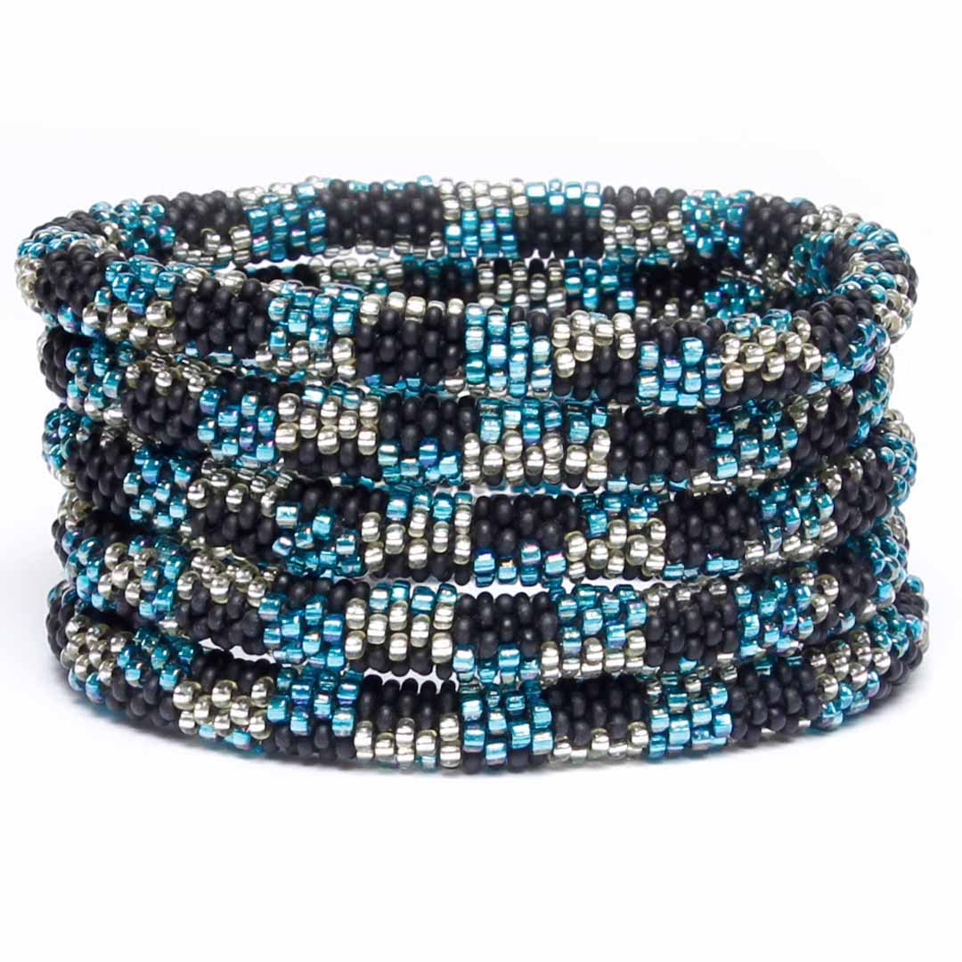 Midnight Topaz Beaded Bracelet-2