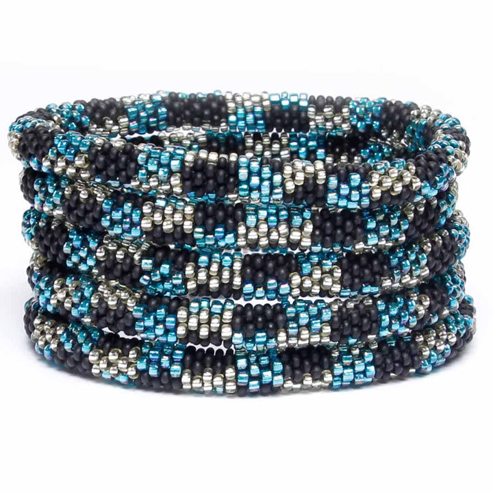 Midnight Topaz Beaded Bracelet-2