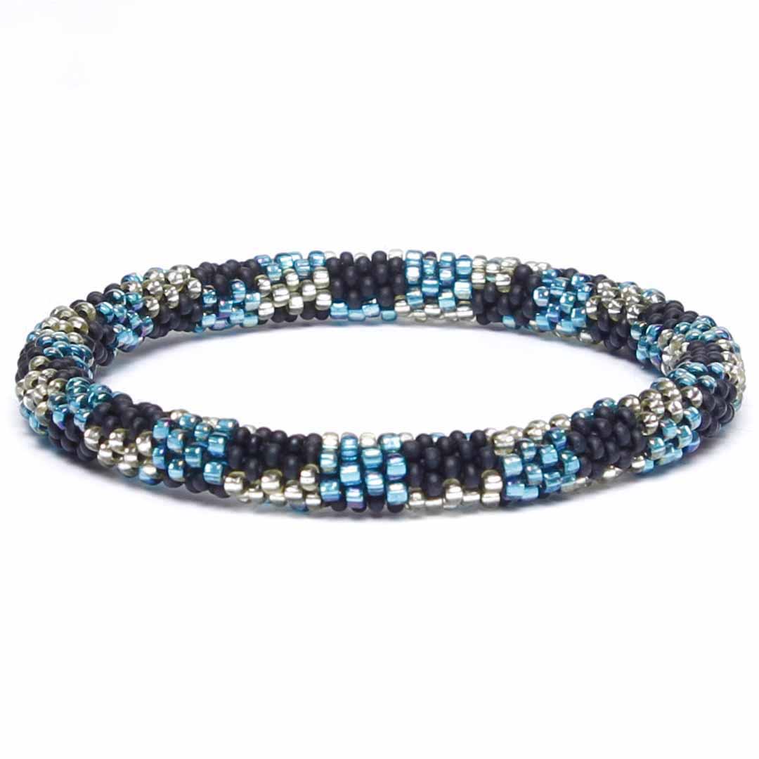 Midnight Topaz Beaded Bracelet