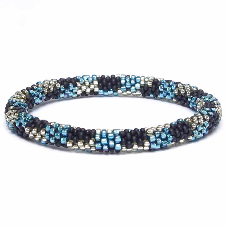 Midnight Topaz Beaded Bracelet
