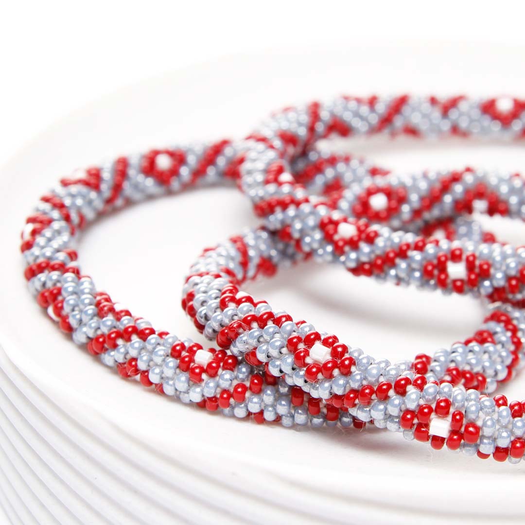 Misty Maroon Canyon Beaded Bracelet-Side