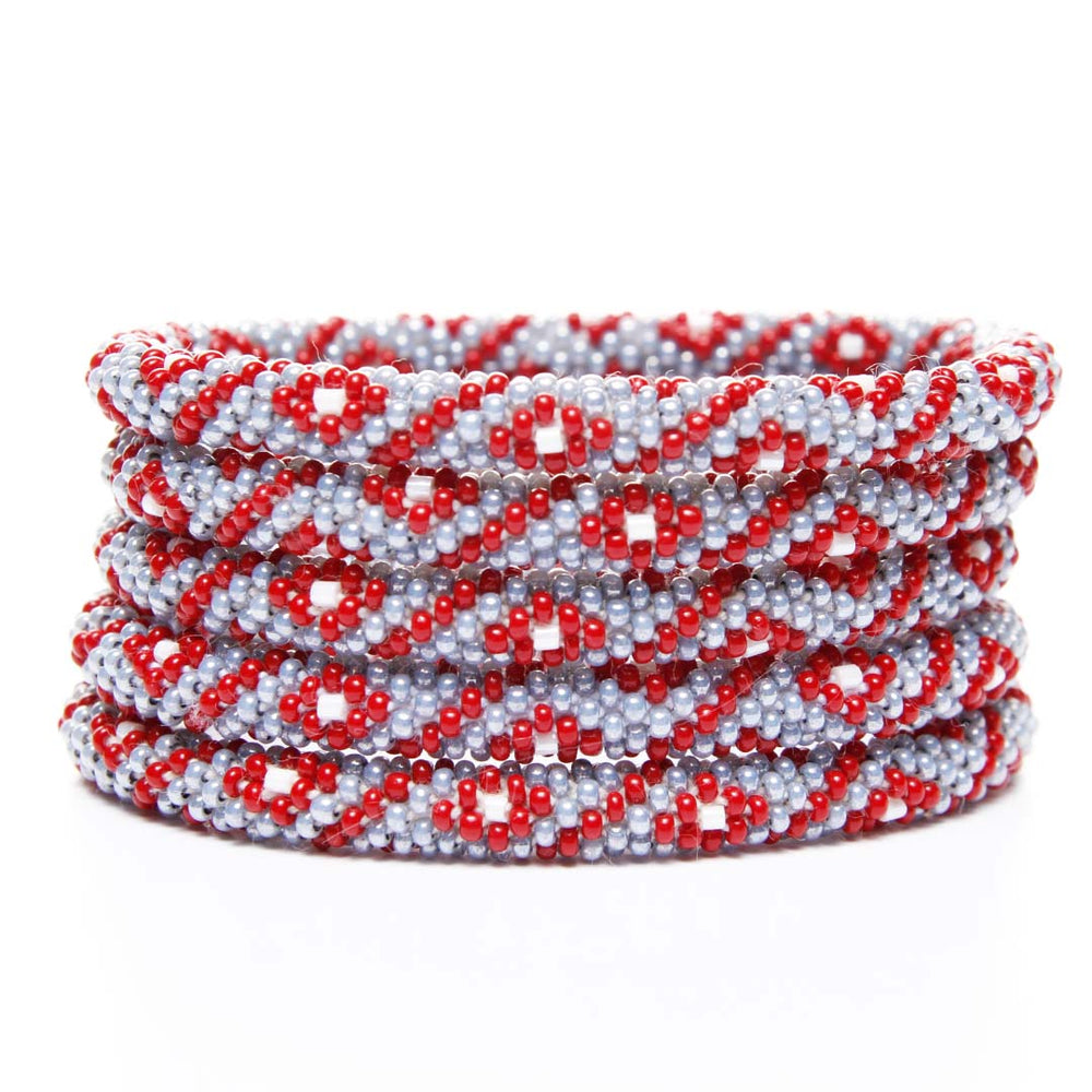 Misty Maroon Canyon Beaded Bracelet-stack