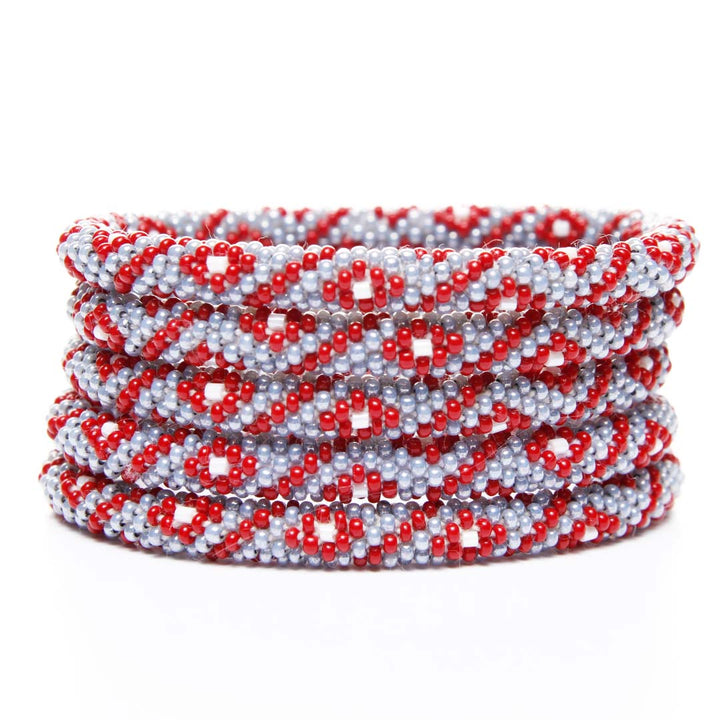 Misty Maroon Canyon Beaded Bracelet-stack