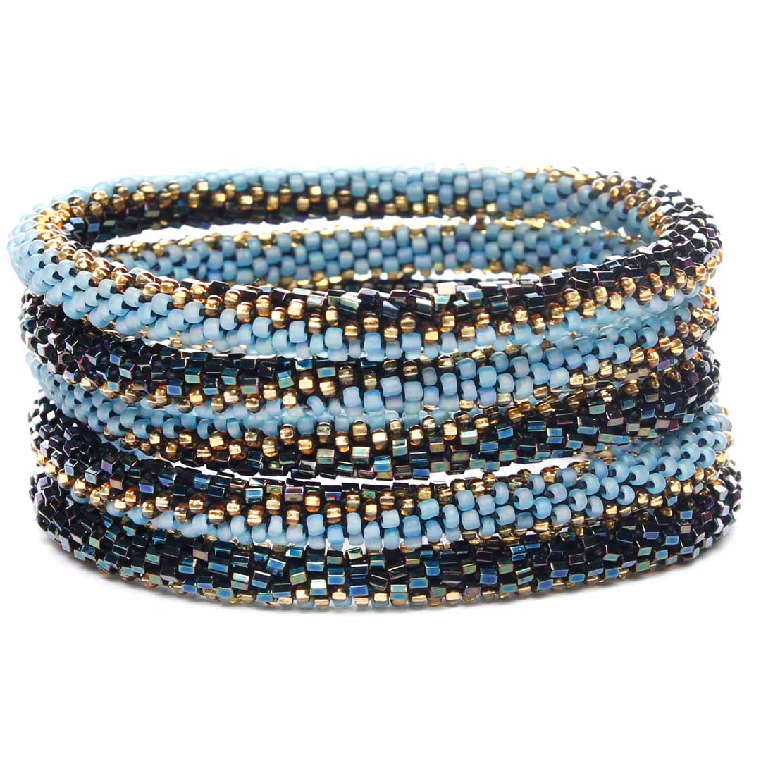 Moonlight Masquerade Beaded Bracelet STack